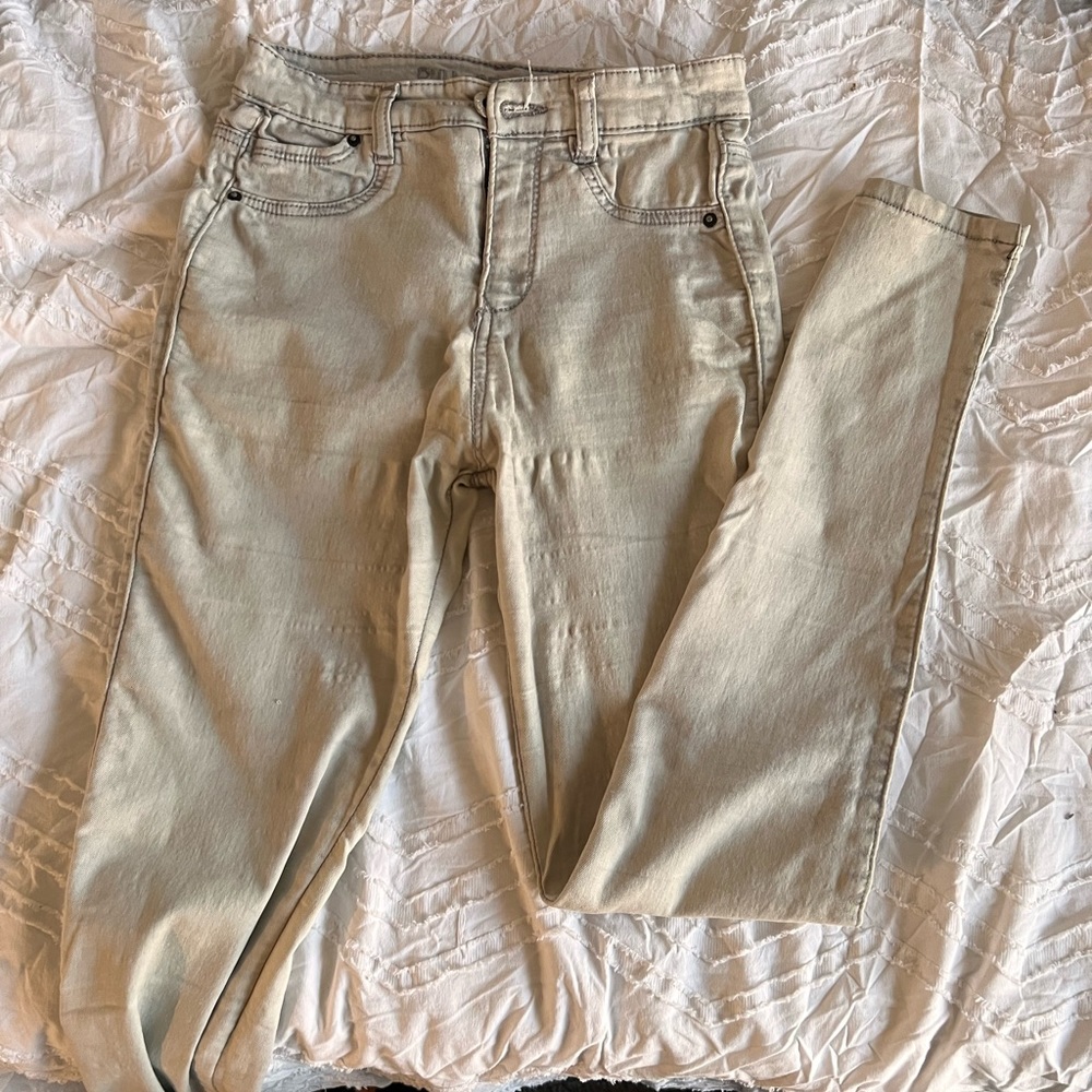 Gray/white jeans